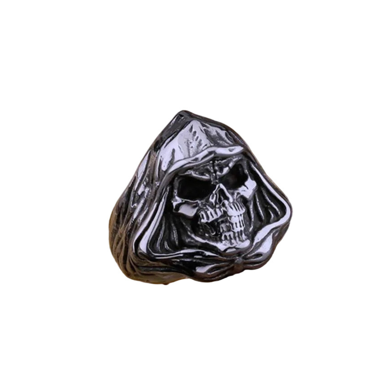 Anel Reaper Ghost Aço Inox | Rocktude