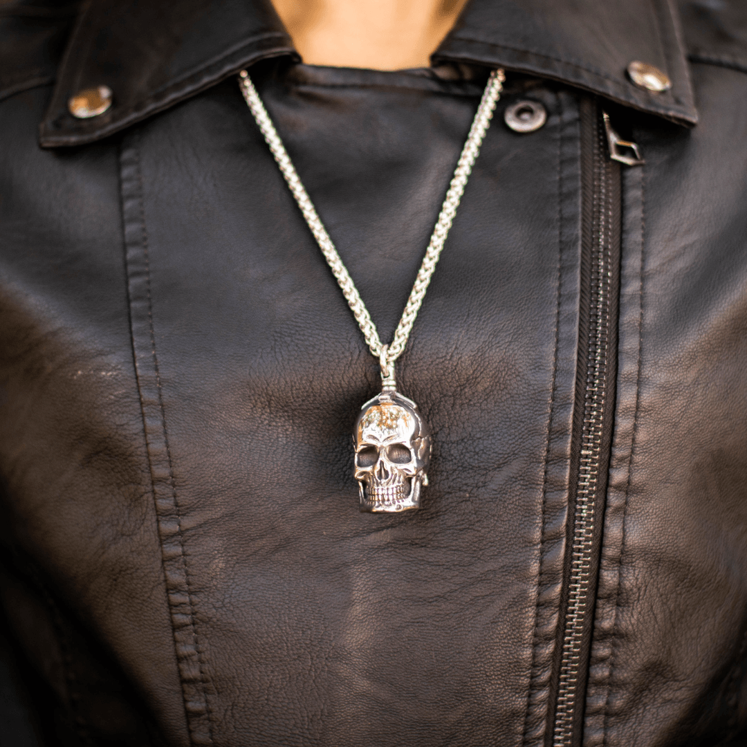 Colar de Caveira Punk Aço Inox - Rocktude