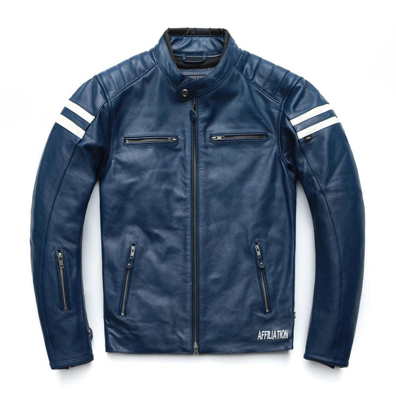 Jaqueta de Couro Masculina Azul - Rocktude