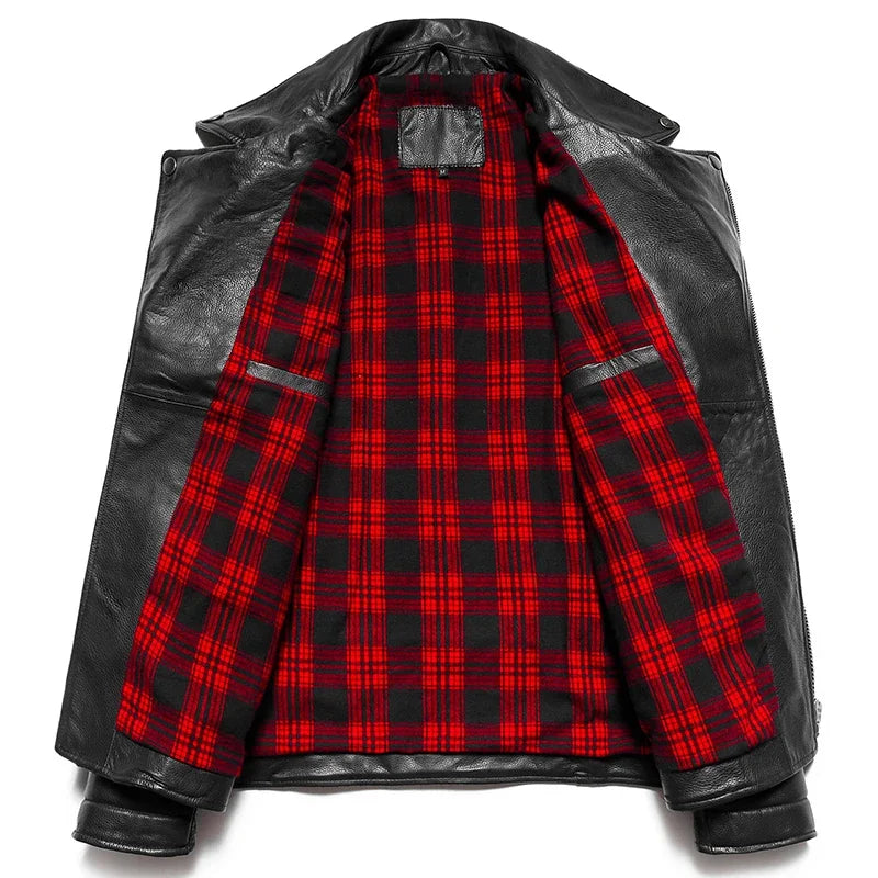 Jaqueta de Couro Masculina Clássica