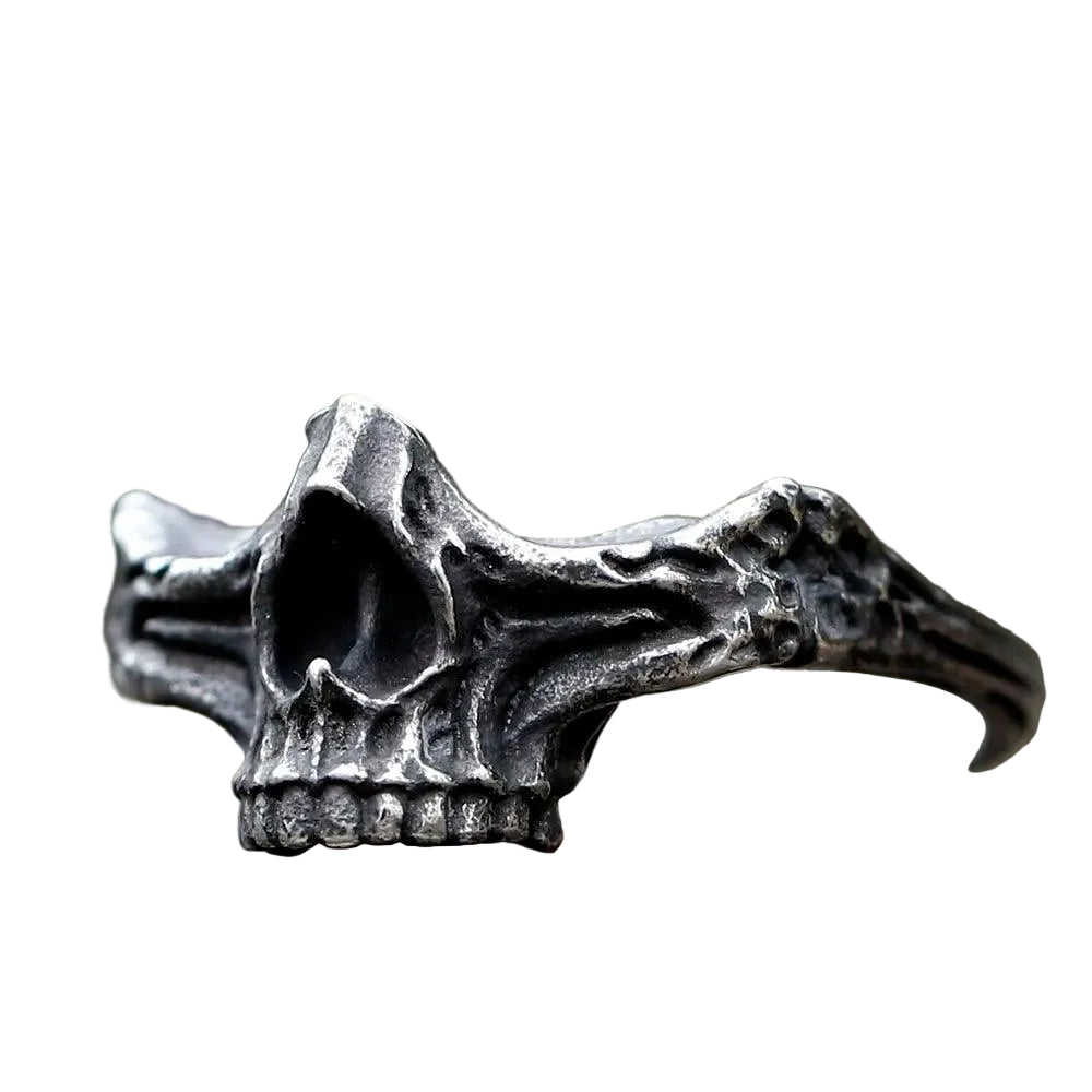 Anel Skull Slim Punk Rock - Rocktude