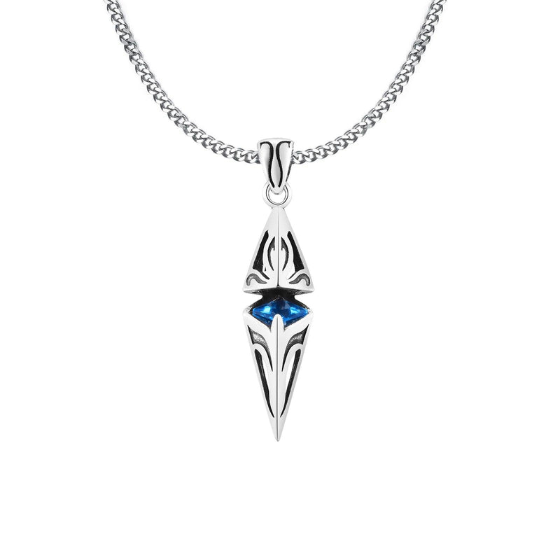 Colar Prata Pedra Azul - Rocktude