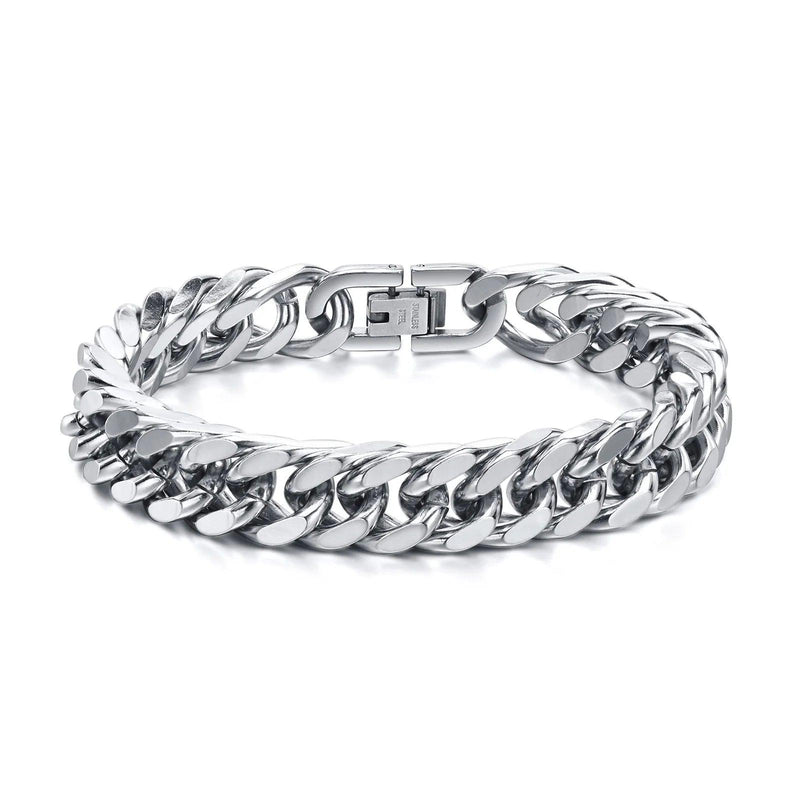 Pulseira Corrente Cubana Aço Inoxidável - Rocktude