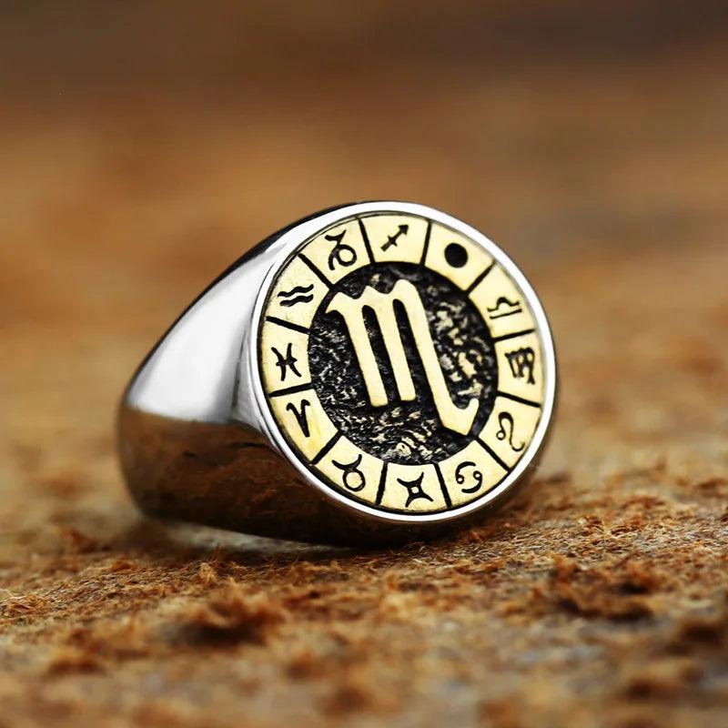 Anel Signo do Zodíaco Forjado - Rocktude