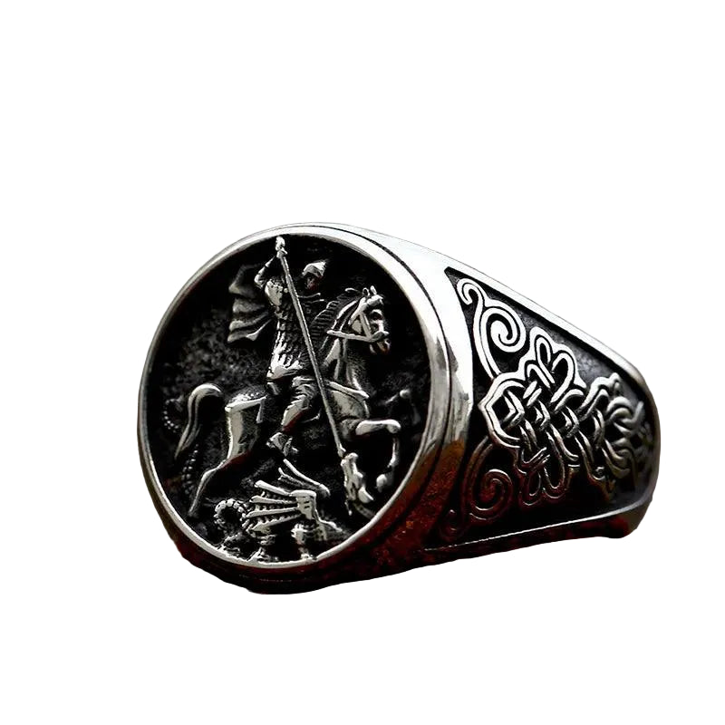 Anel São Jorge Aço Inoxidável - Rocktude