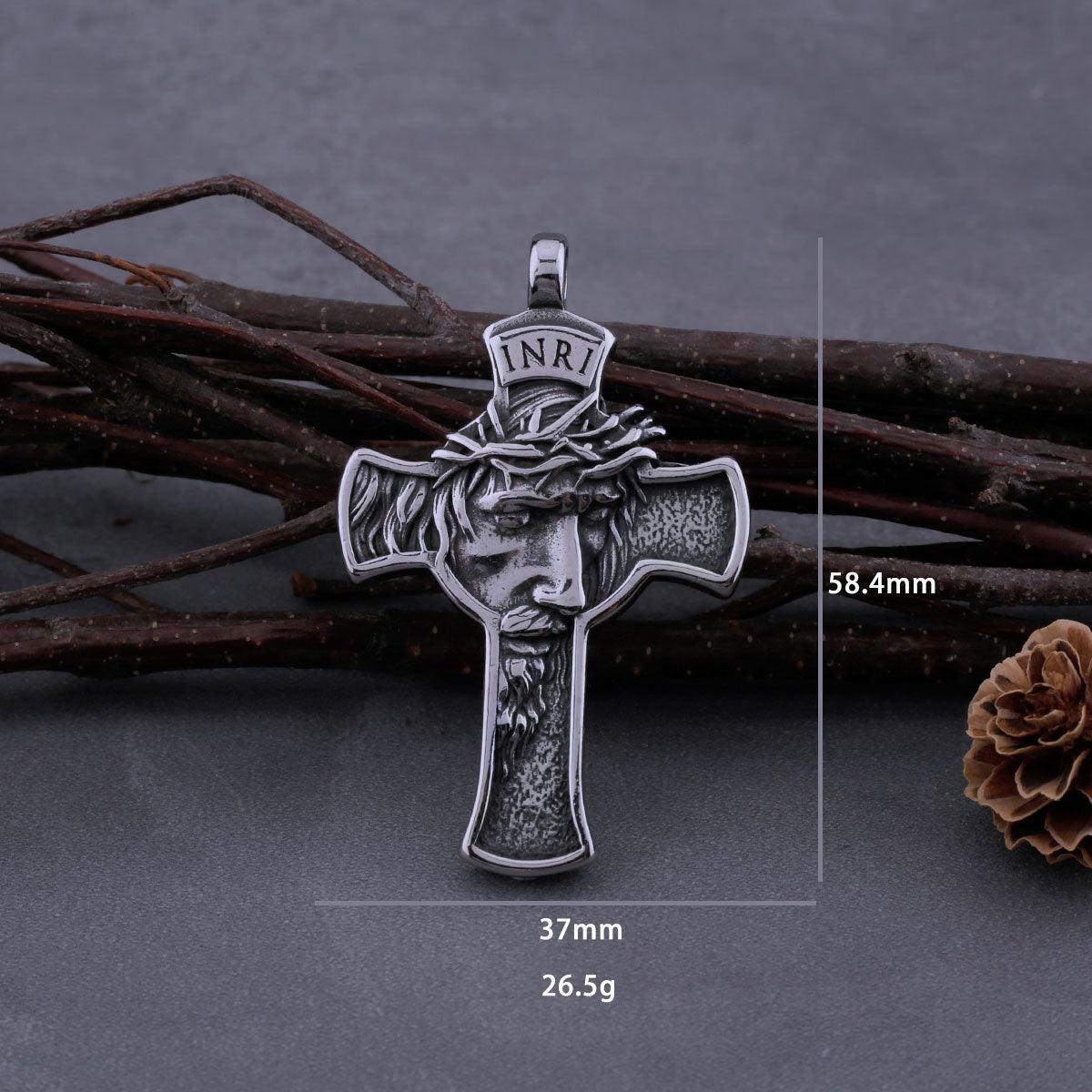 Colar Pingente Cruz Aço Inox - Rocktude