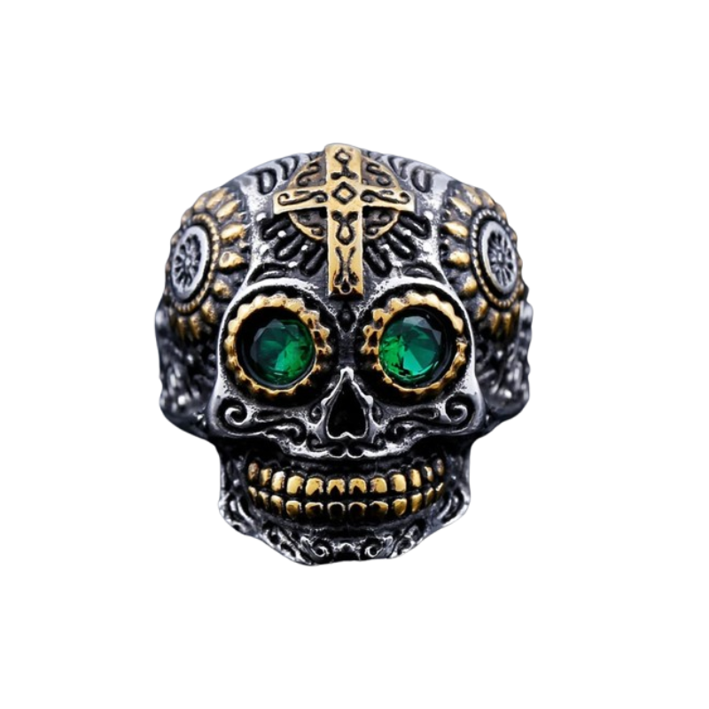 Anel Caveira Mexicana Aço Inox