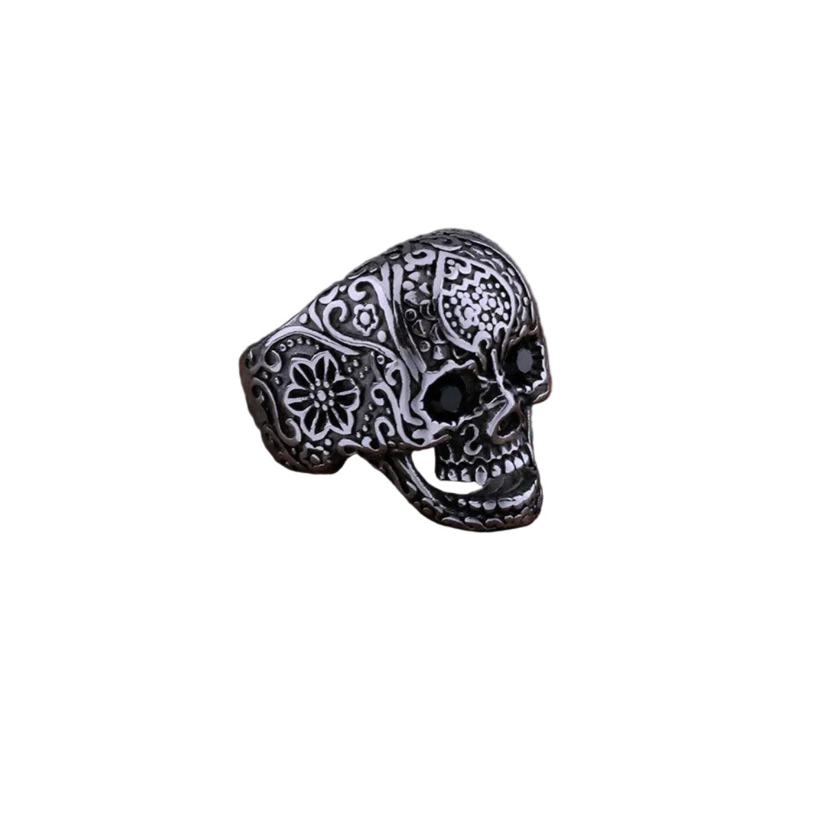 Anel Caveira Mexicana Aço Inox