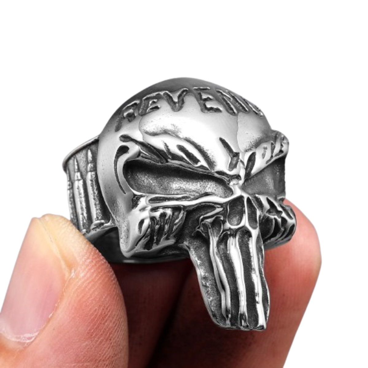 Anel Skull Revenger Aço Inox