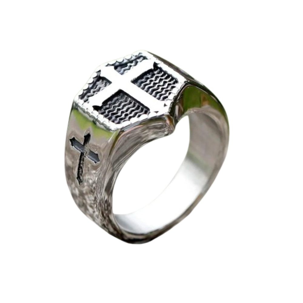 Anel Cruz Aço Inoxidável