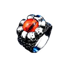 Anel de Caveiras Olho de Dragão