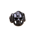 Anel Caveira Snake Vintage Aço Inox