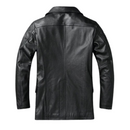Casaco de Couro Genuino Classico Masculino Rocktude - Lateral