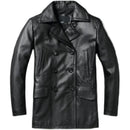 Casaco de Couro Genuino Classico Masculino Rocktude - Frente