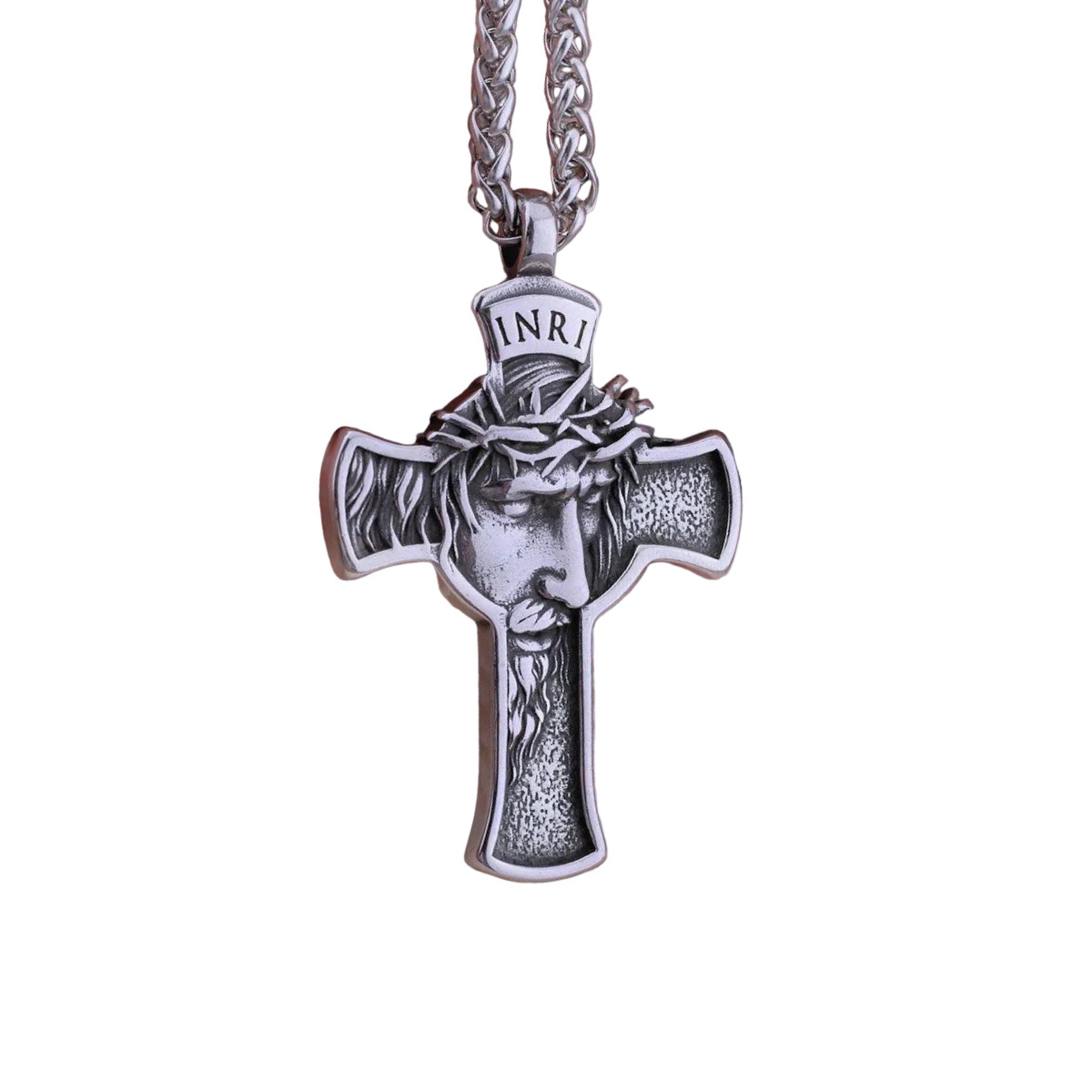 Colar Pingente Cruz Aço Inox