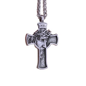 Colar Pingente Cruz Aço Inox