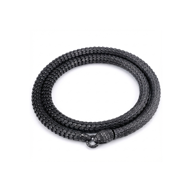 Colar snake ouroboros aço inox | Rocktude