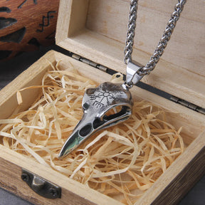Colar Viking Pingente Corvo