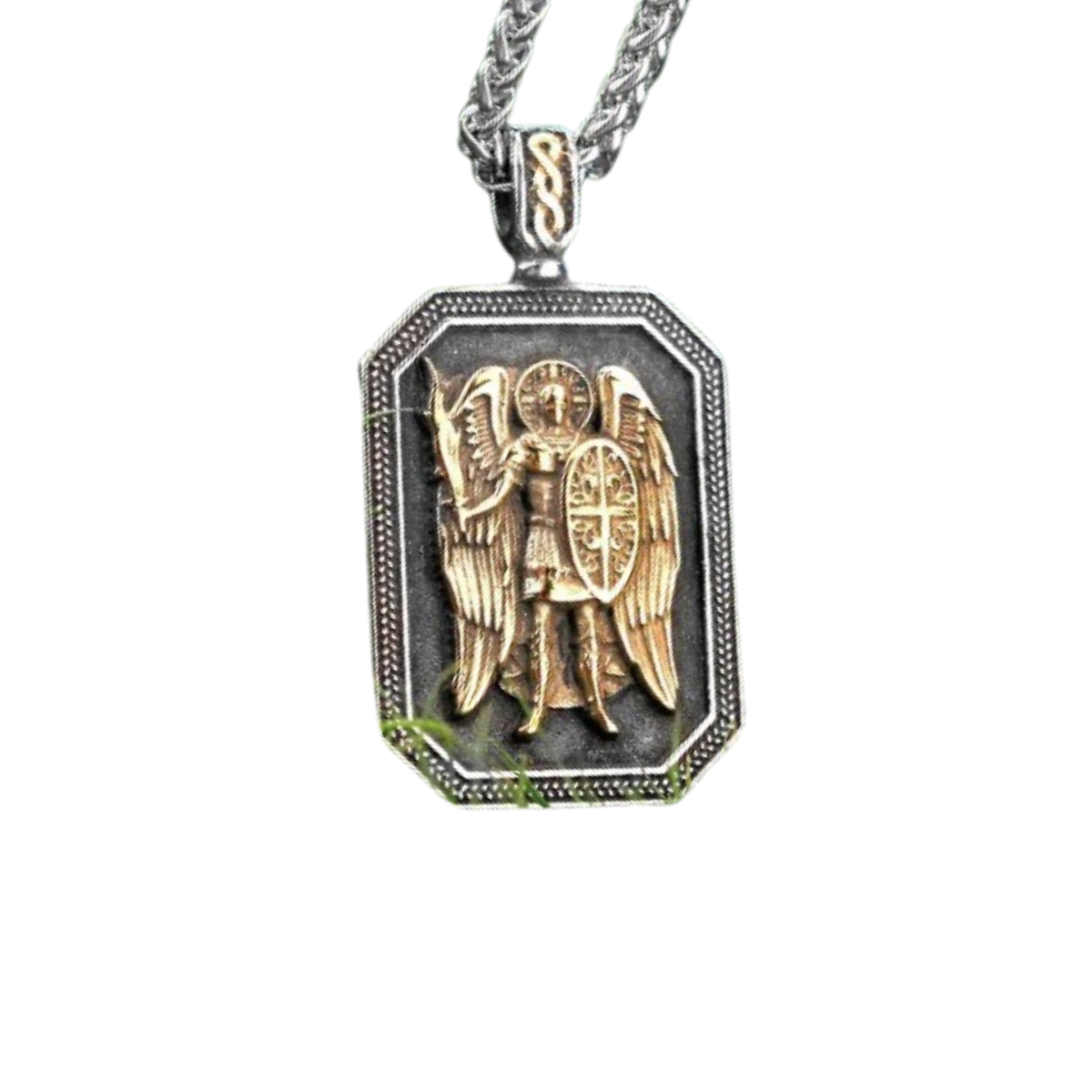 Colar Arcanjo São Miguel Aço Inox