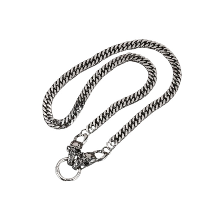 Corrente de Cintura Skull Cubana Aço Inox