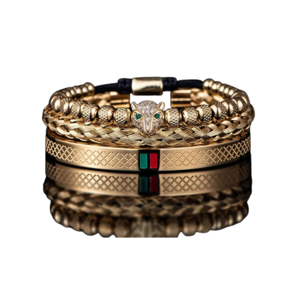 Pulseira Bracelete de Leopardo Kit 3 Unidades