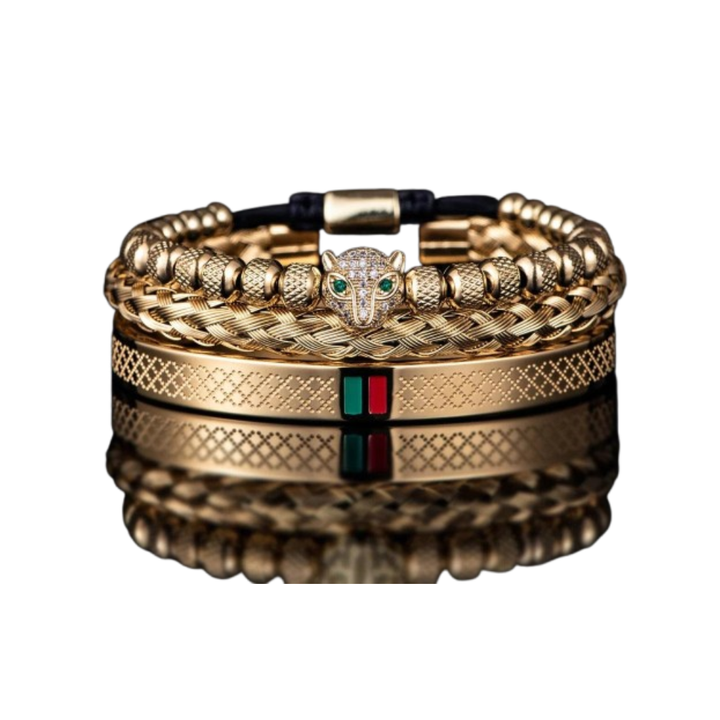 Pulseira Bracelete de Leopardo Kit 3 Unidades