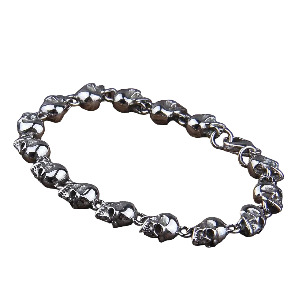 Pulseira Darkening Elos de Caveira - Rocktude