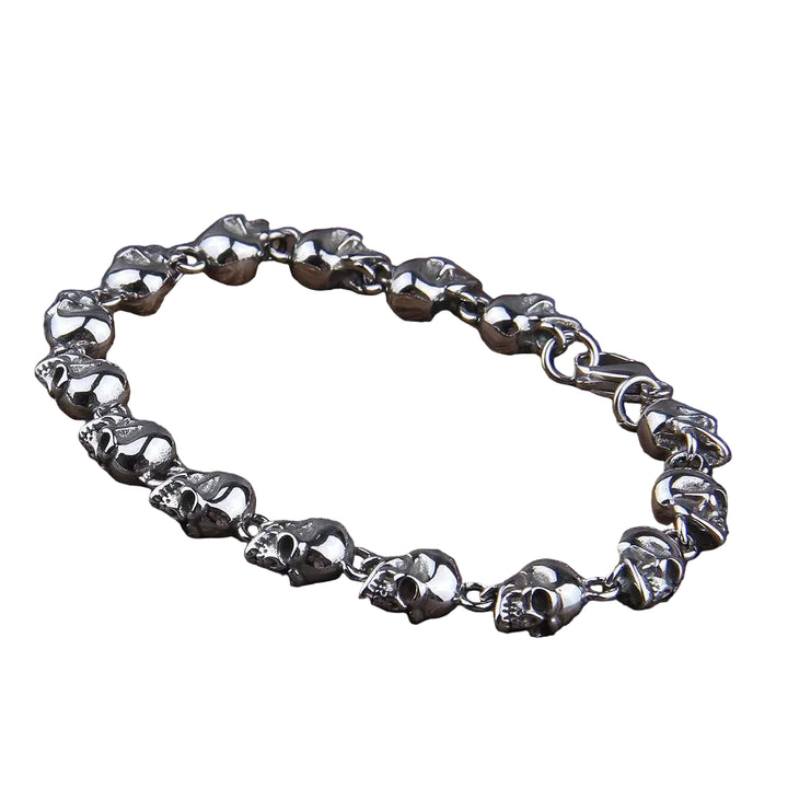 Pulseira Darkening Elos de Caveira - Rocktude