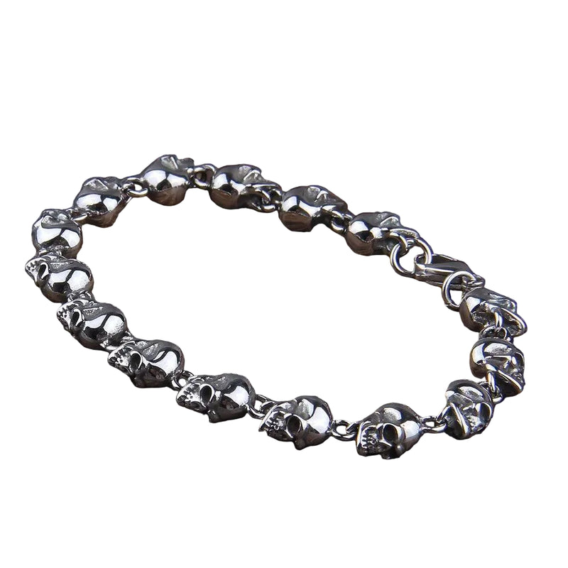 Pulseira Darkening Elos de Caveira - Rocktude