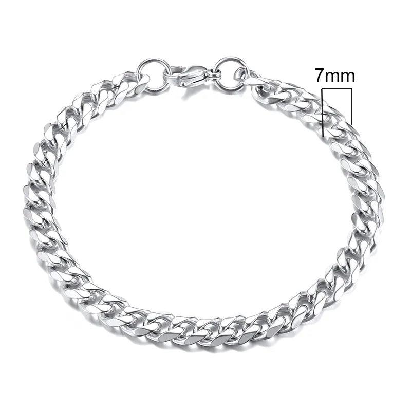 Pulseira Corrente Clássica Cuban - Rocktude