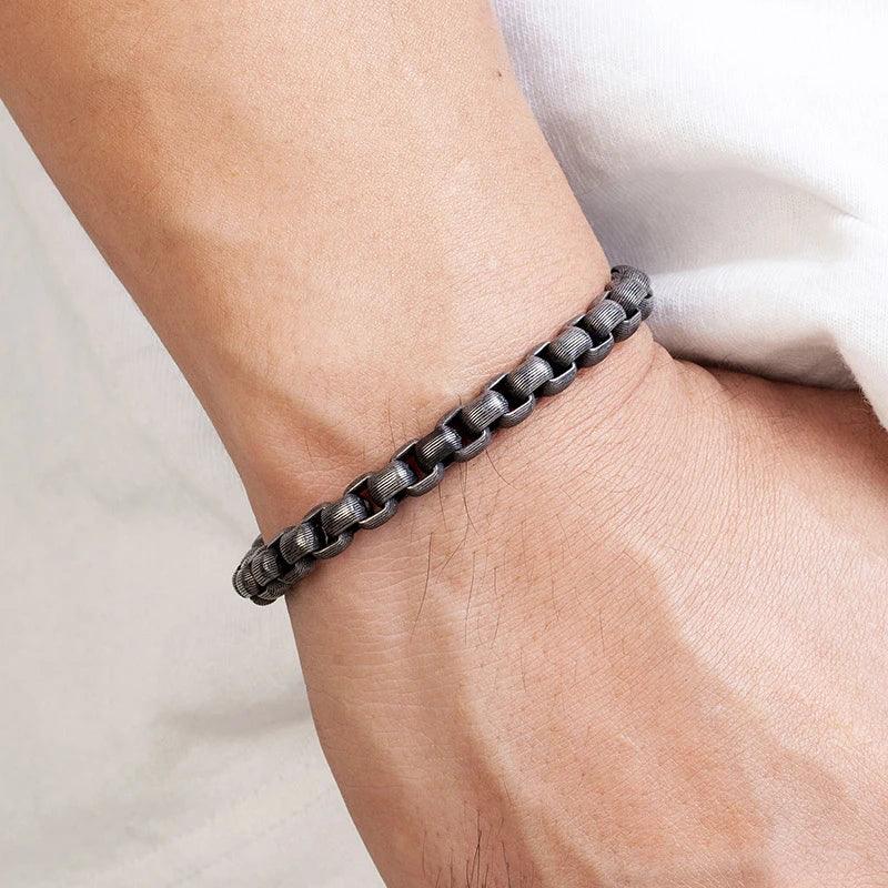 Pulseira Bracelete Masculino Retrô - Rocktude