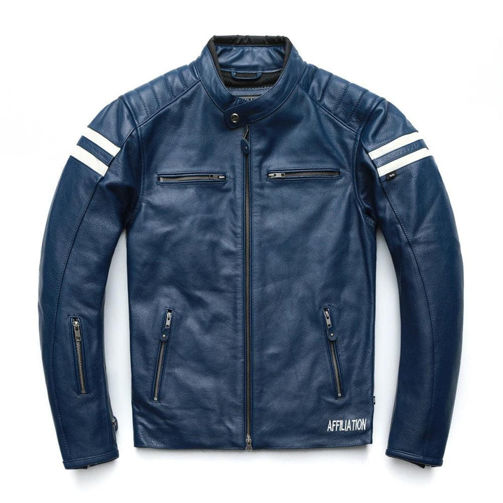 Jaqueta de Couro Masculina Azul - Rocktude