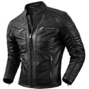 Jaqueta Couro Motorcycle Marrom Retrô - Rocktude