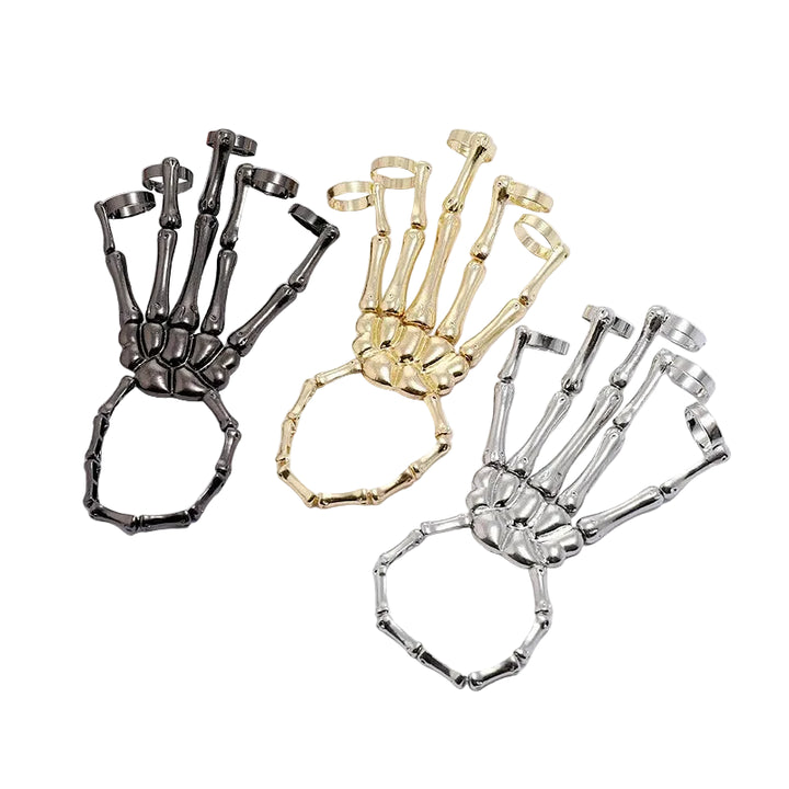 Bracelete Mão Esqueleto Gótica Rockleto
