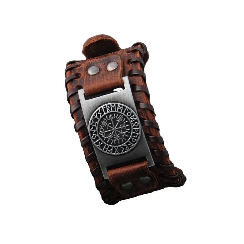 Pulseira de Couro Viking - Rocktude