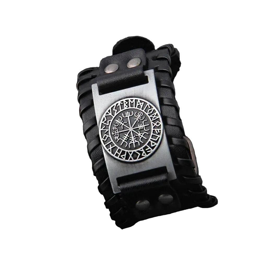 Pulseira de Couro Viking - Rocktude