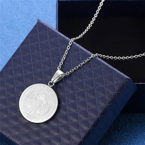 Colar Medalha de São Bento Aço Inox