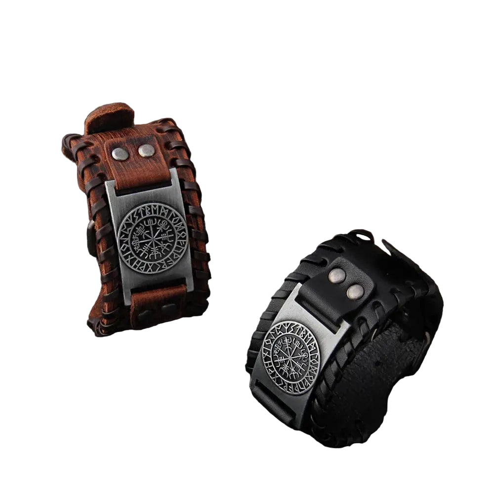 Pulseira de Couro Viking - Rocktude