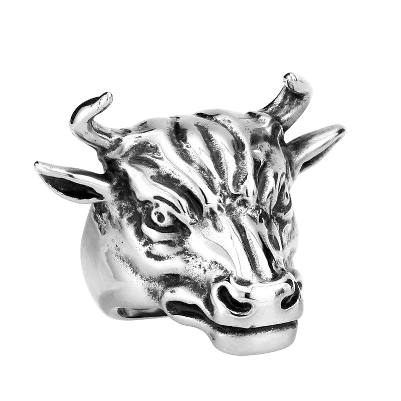 Anel Cabeça de Touro Aço Inox - Rocktude