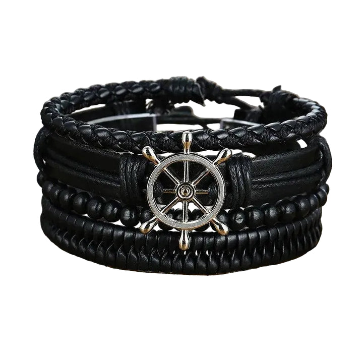 Pulseira de Couro Trançadas Rocktude - Rocktude