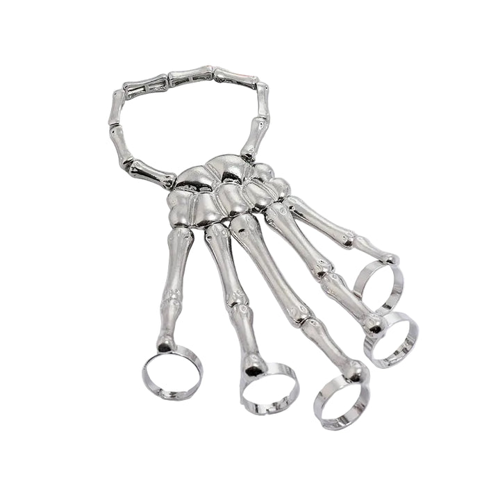 Bracelete Mão Esqueleto Gótica Rockleto