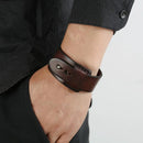 Pulseira de Couro Genuino Rocktude - Detalhe Fivela