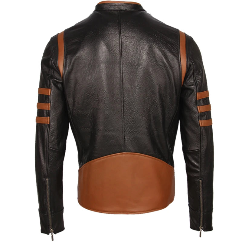 Jaqueta Couro Genuíno Biker Bordada | Rocktude