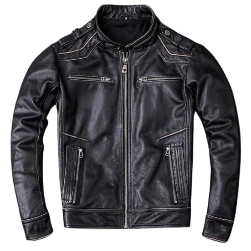 Jaqueta de Couro Genuíno Masculina Original | Rocktude