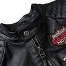 Jaqueta de Couro Bordada American Customs