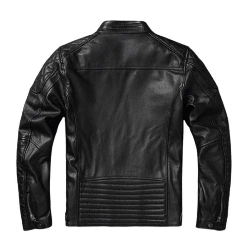 Jaqueta de Couro Preta Clássica Masculina | Rocktude