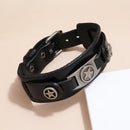 Pulseira Bracelete Couro Star