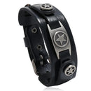 Pulseira Bracelete Couro Star