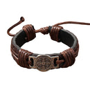 Pulseira Bracelete São bento de Couro