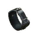 Pulseira Bracelete de Couro Punk - Rocktude